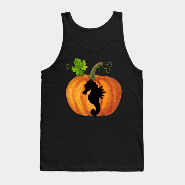 Seahorse in pumpkin Tank Top by Flavie Kertzmann